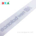 white silicone print polyester grosgrain webbing strap 25mm